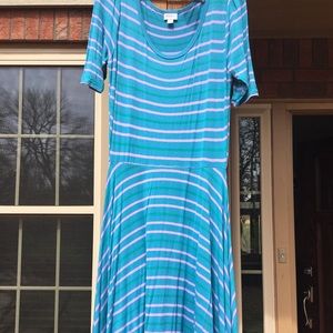 LuLaRoe Nicole Striped Dress size Large